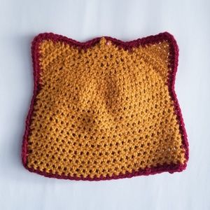 Fall Favorite Kitty Cat Ear Hat Handmade Crochet